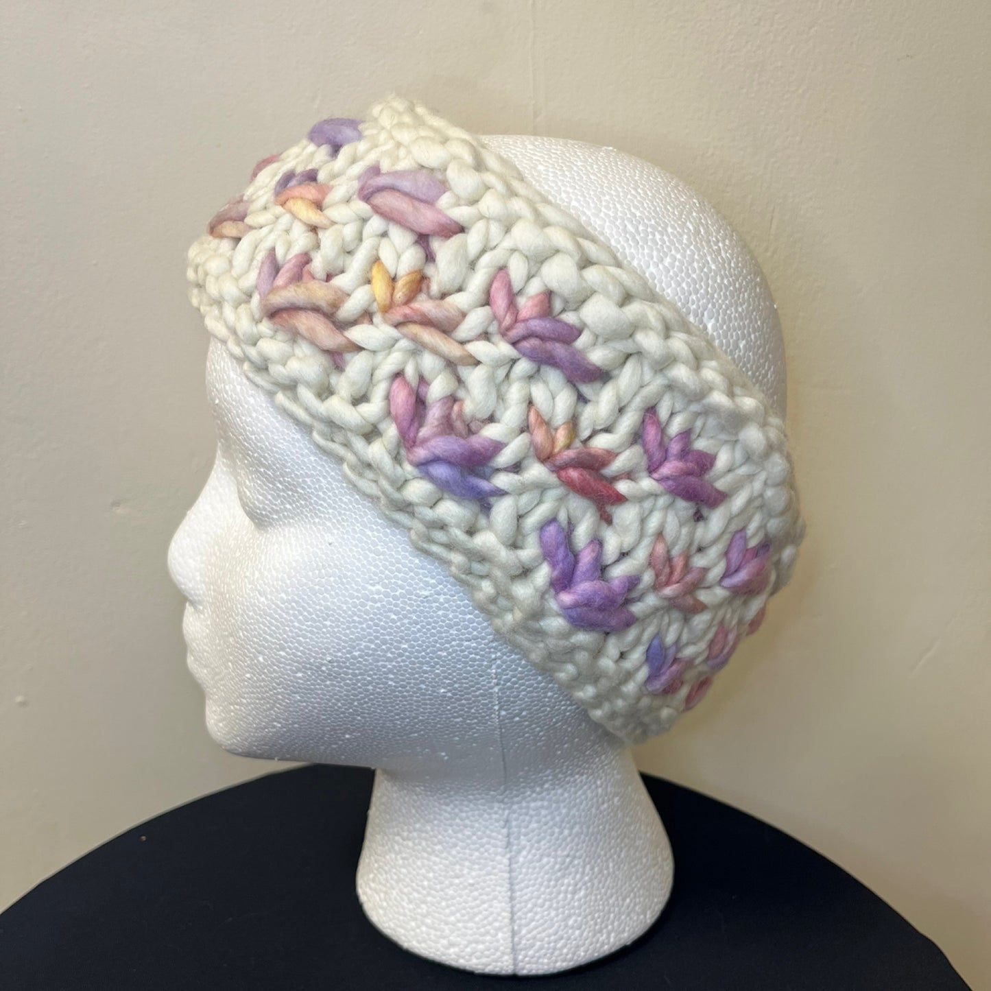 White & Rosalinda Luxury Lotus Flower ear-warmer