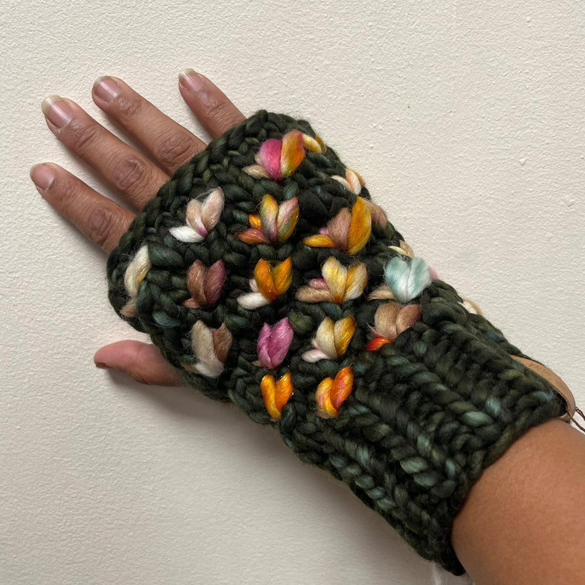 Luxury Lotus Flower Fingerless Mitts