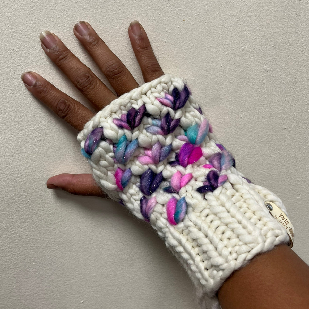 Luxury Lotus Flower Fingerless Mitts