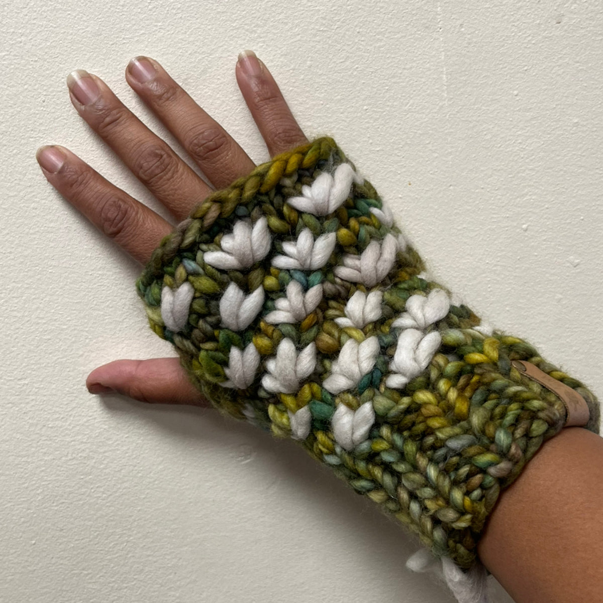 Luxury Lotus Flower Fingerless Mitts