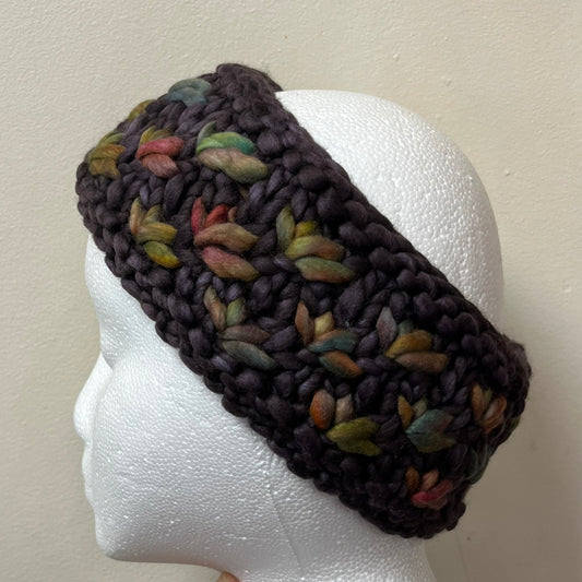 Pearl 10 & Green Luxury Lotus Flower Ear Warmer