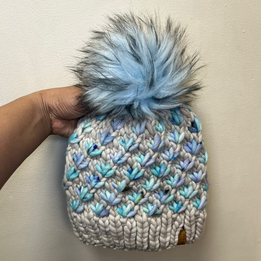 Just Pooling Around & Fog Luxury Lotus Flower Beanie