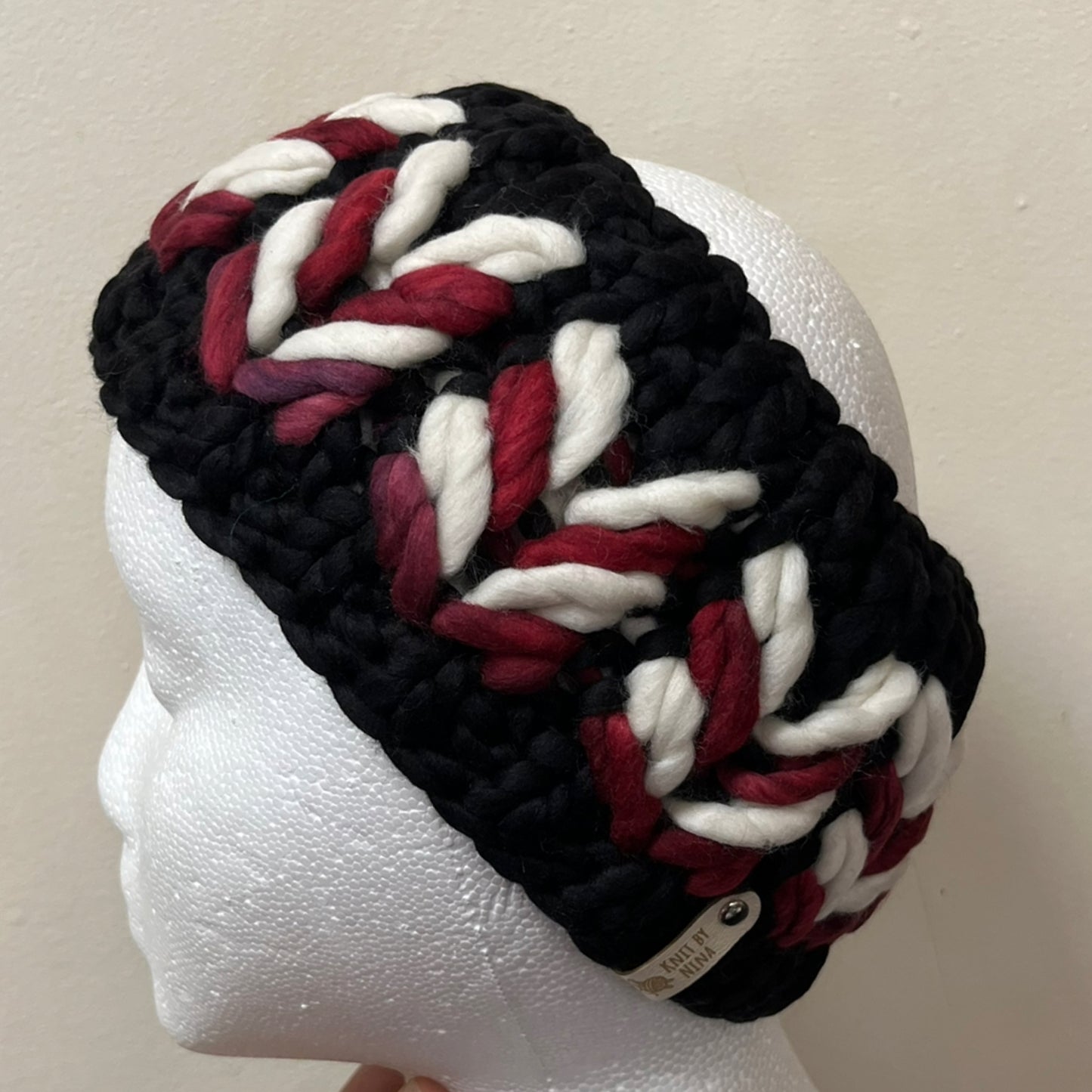 Red White & Black Luxury Heartbreaker Ear Warmer