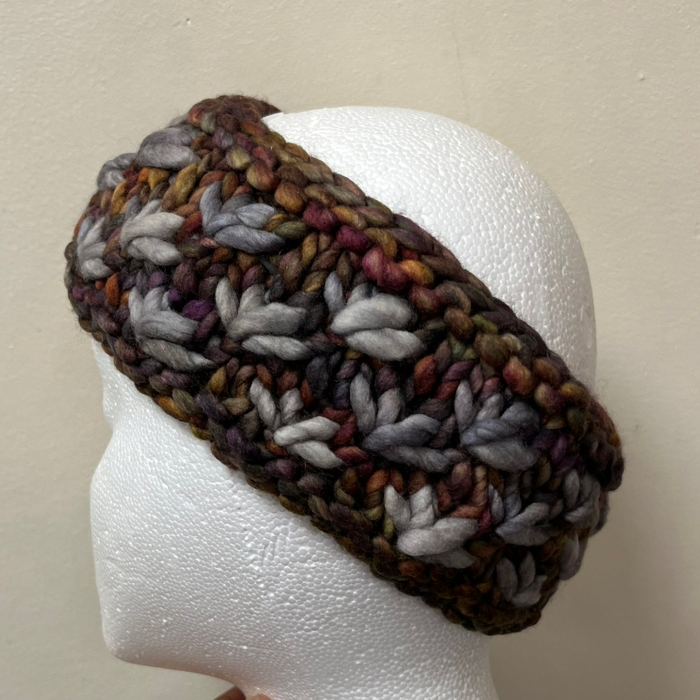 Piedras & Light Gray Luxury Lotus Flower Ear Warmer