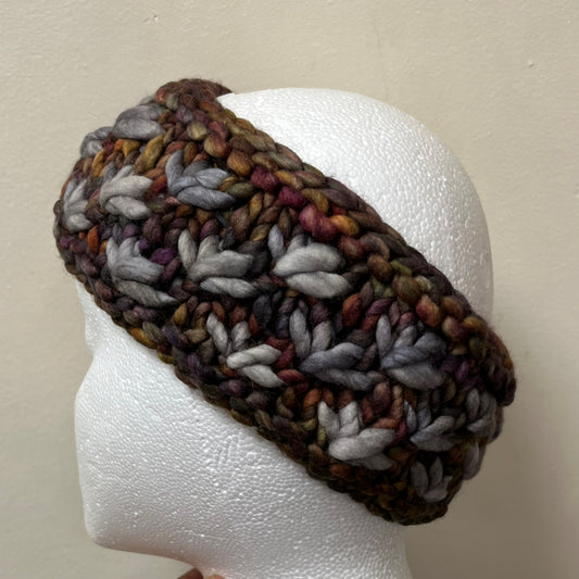 Piedras & Light Gray Luxury Lotus Flower Ear Warmer