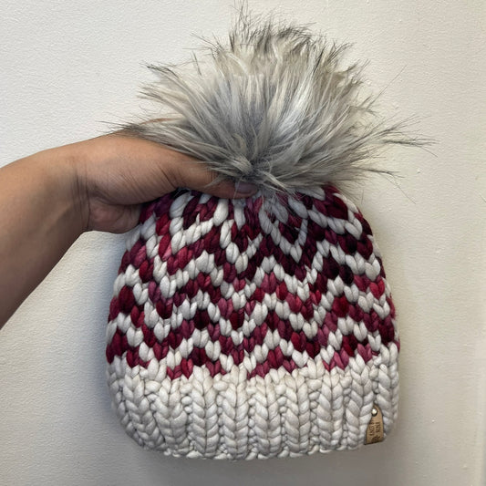 Stitch Red & Fog Luxury Find Your Way Beanie