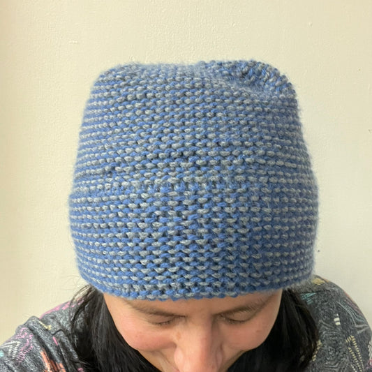 Blue & Gray Double Brim Classic Jilly Beanie