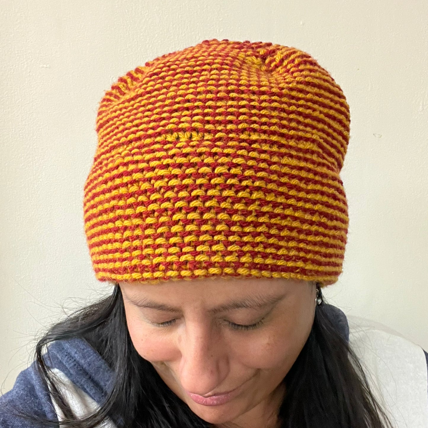 Red & Gold Double Brim Classic Jilly Beanie