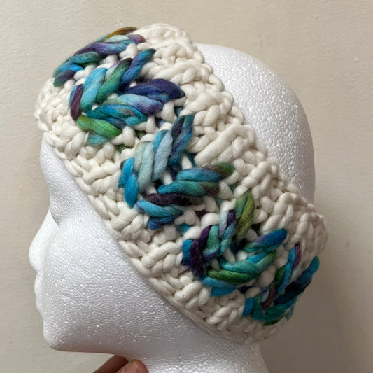 White & Blue Luxury Heartbreaker Ear Warmer