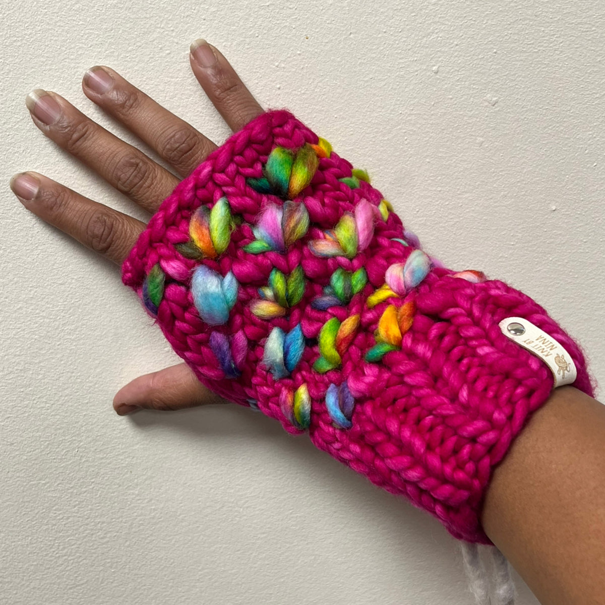 Luxury Lotus Flower Fingerless Mitts