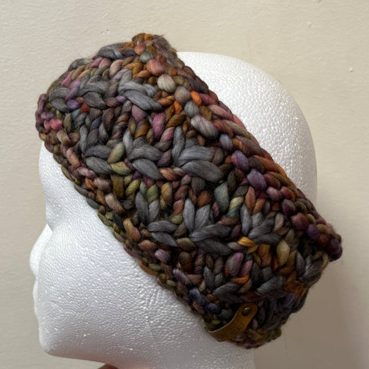 Piedras & Dark Gray Luxury Lotus Flower Ear Warmer